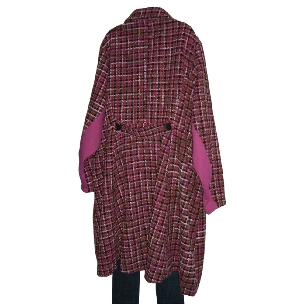 Torrid Coat Pink Pea Trench Boucle Parisian Kate Middleton Preppy Plus Tweed 5X - Picture 9 of 16